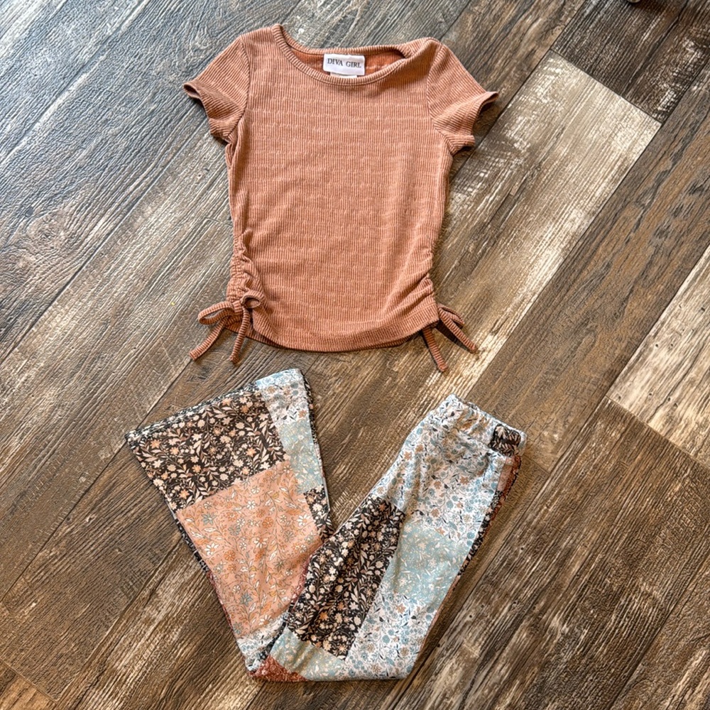 Diva Girl Patchwork Flares outfit 6 girls